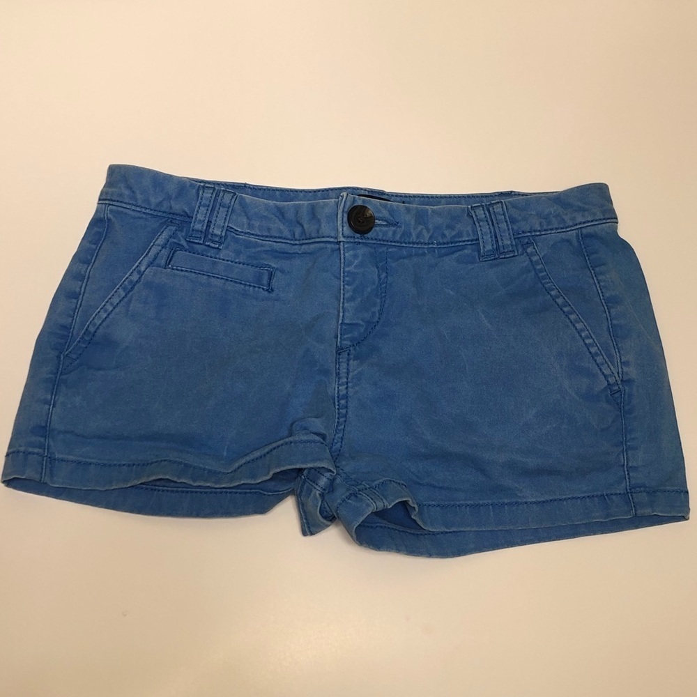 Express Blue White Washed Shorts